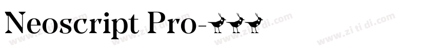 Neoscript Pro字体转换